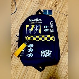 Ghostface scream New York black checkered back pack